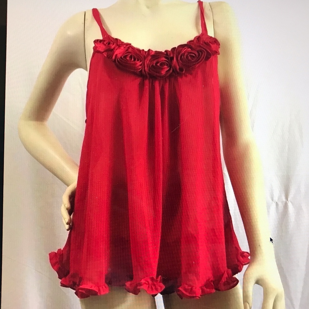 Flora Nikrooz Rosette Cami Babydoll & Panty